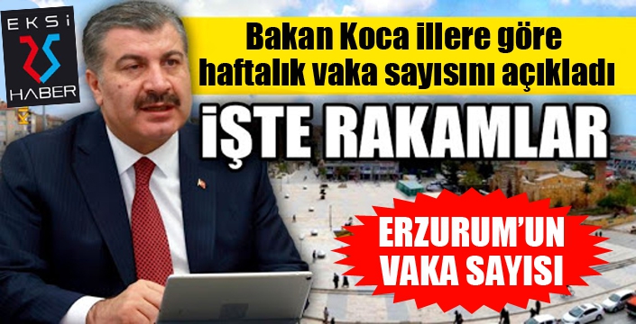 Sağlık Bakanı Fahrettin Koca illere göre haftalık vaka sayıları açıkladı