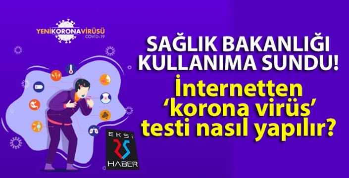 Sağlık Bakanlığı kullanıma sundu! İnternetten Korona virüs testi nasıl yapılır?