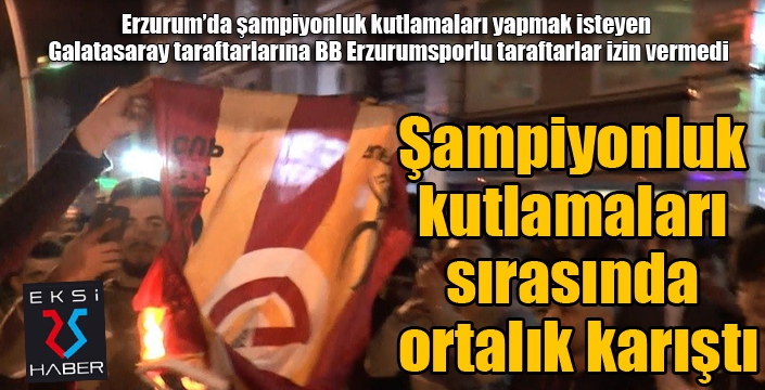 Şampiyonluk kutlamaları sırasında ortalık karıştı