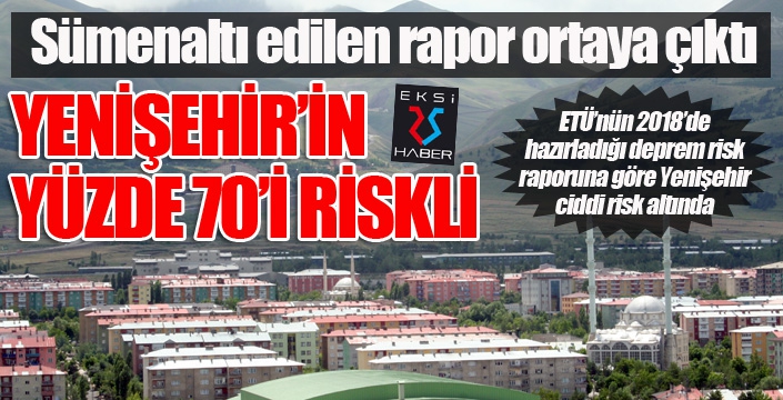 Şok rapor... Yenişehir’in yüzde 70’i riskli...