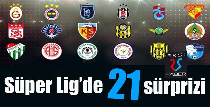 Süper Lig'de 21 sürprizi...