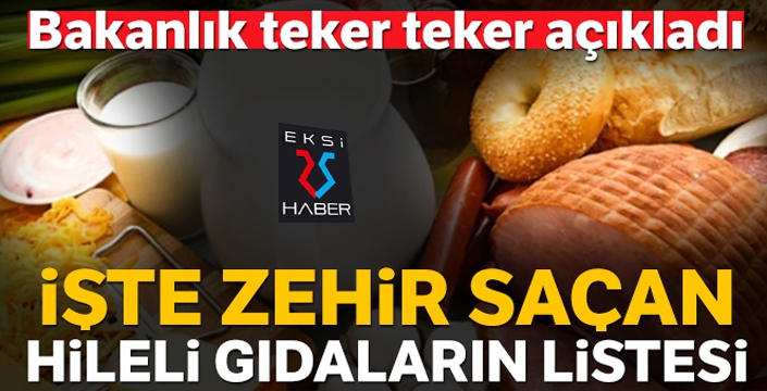 Tarım Bakanlığı listeyi açıkladı..! İşte hileli, taklit ürünler ve firmaların listesi...