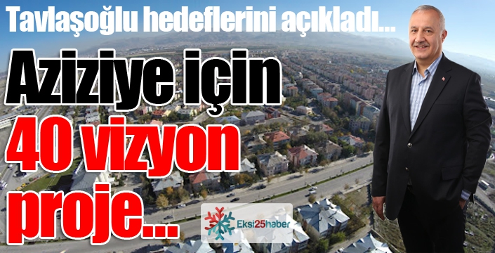 Tavlaşoğlu hedeflerini açıkladı… Aziziye için 40 vizyon proje…