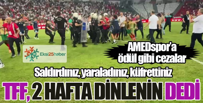 TFF'den Amedspor'a ödül gibi ceza!