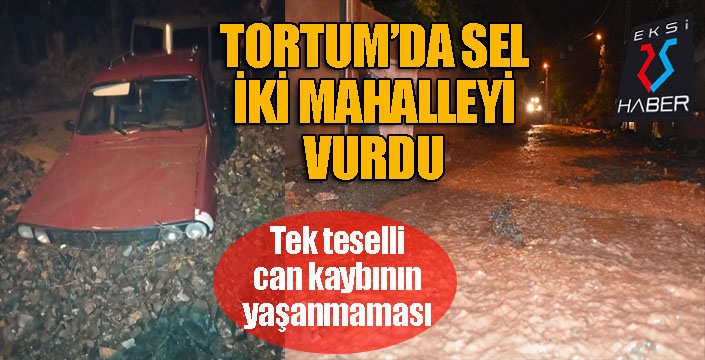 Tortum'da sel iki mahalleyi vurdu...