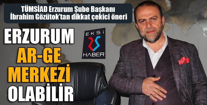 TÜMSİAD Şube Başkanı Gözütok: Erzurum AR-GE merkezi olabilir... 