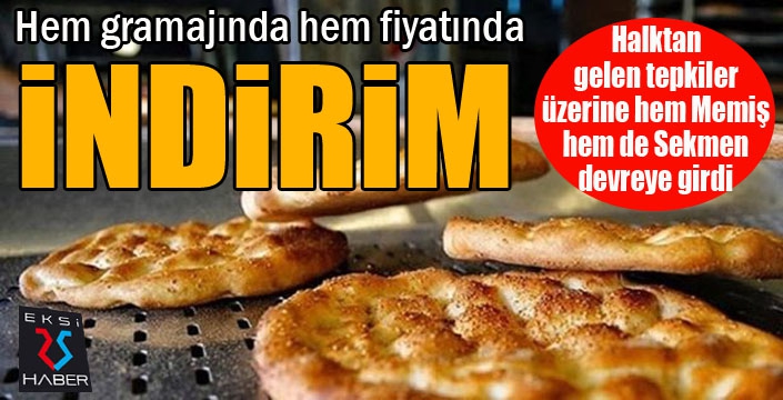 Vali Memiş ve Başkan Sekmen’in girişimleri ile ekmek fiyatlarında indirim sağlandı. 