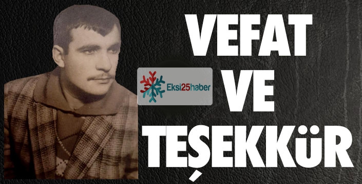 VEFAT VE TEŞEKKÜR