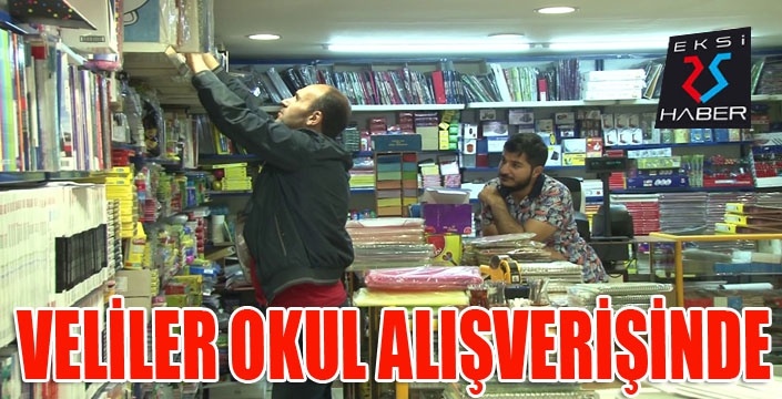 Veliler okul alışverişinde