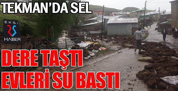 Yağış sonrası dere taştı, evleri su bastı