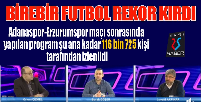 YAĞIZ TV ve Birebir Futbol rekor kırdı