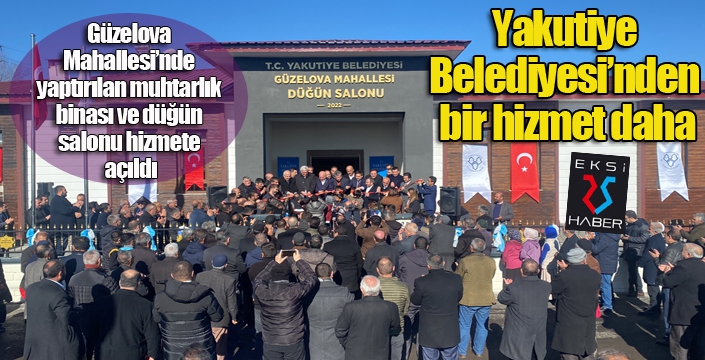 Yakutiye Belediyesi'nden bir hizmet daha...