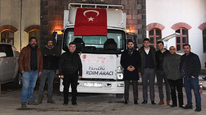 Yakutiye Belediyesi ve pazarcı esnafından Elazığ’a yardım eli