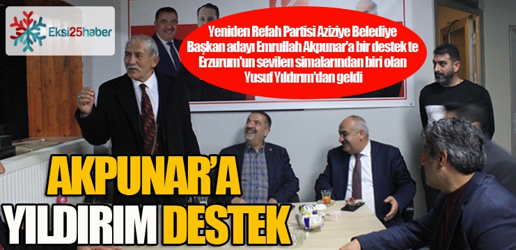 Yıldırım'dan Akpunar'a destek